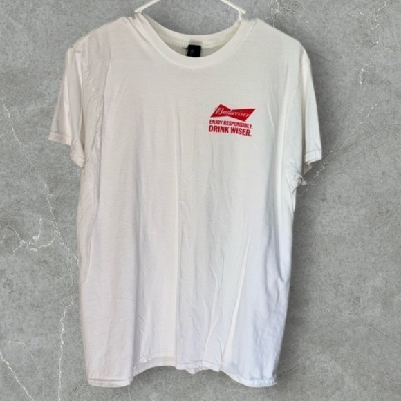 Budweiser beer shirt BuD large Hanes hang tag cotton short sleeve tee unisex - Picture 6 of 7